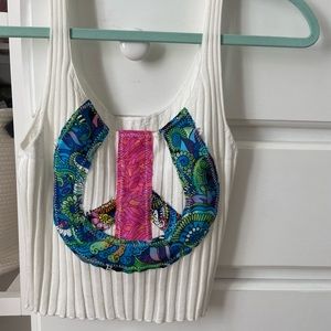 Hand sewn Peace Sign Tank Top